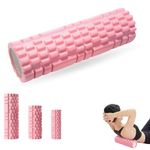 Foam Roller - LULUWA Yoga Exercise Rollers for Deep Tissue Muscle Massage Trigger Point Muscles Therapy (30 x 8cm, Pink)