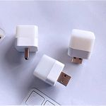 Revwd - Mini USB LED Light, Flexible USB Ambient Light, Mini USB LED Light, Portable Car Bulb for Bedroom, Bathroom & Kitchen Use | Plug in Night Light Bulb (White) Set of - 3