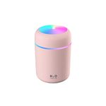 TONIRY Colorful Cool Mini Humidifier, Essential Oil Diffuser, Aroma Essential USB Personal Desktop Humidifier for Car, Office Room, Bedroom etc,2 Adjustable Mist Modes (PINK)