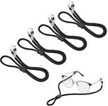 4PCS Premium Nylon Eyeglass Straps, SCWJTF Adjustable Eyewear Retainers, Anti-slip Eyeglass Chains Lanyard, Sport Sunglass Retainer Holder Strap for Men and Women's, with Free 3 Gifts