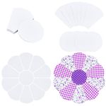 arricraft 44 Pcs Flower Shape Paper Quilting Templates, Handmade English Paper Piecing Trapezoid with Flat Round Patchwork Template for DIY Patchwork Sewing Crafts