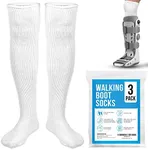 IMPRESA [3 Pack] Replacement Sock Liner for Aircast Compression Walking Boot or Walker Brace -Breathable Orthopedics Socks for Cast Boot- Walking Boot Socks for Women & Men-One Size Fits Most