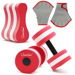 UNAOIWN Water Dumbbells Water Aerobics Set for Pool Fitness Exercise Swimming Gloves,Pull Buoy for Swimming