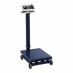 Steinberg Systems Digital Platform Scale Weighing Scale Industrial Raised LCD Display Rolling 600kg/100g SBS-PF-600/100 (Weighing Range 4-600kg, Accuracy 100g, Folding Display Stand, Platform 40x30cm)