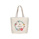 Ecoright Large Canvas Tote Bag for Women, Zipper Handbags for Women Inner Pocket for Shopping, Office & Daily Use