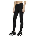 NIKE, W Nk One Df Mr Tgt, Leggings, Black/White, Xs, Woman