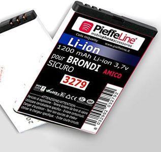 PIEFFELINE Batteria Li-Ion 1200mAh Compatibile per Brondi Amico SIMPLEX Max Sicuro Elegant Ci Sento per Saiet Torcia Magnum e Majestic Sileno 31