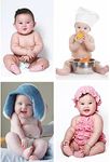 Craft Qila Self Adhesive HD Cute Smiling Baby Poster for Pregnant Women for Room Decor (Multicolour, 12 x 18-inch) - Set of 4