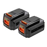 2 Pack ExpertPower 40V 2.0 Ah Lithium-Ion Battery for Black&Decker LBX2040, LBXR36, LBXR36-2, LBX36, LBXR2036, LBX1540, LBX2540 Work with LST540 LCS1240 LBX1540 LST136W Tools