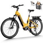 Himiway A7 Pro Electric Commuter Bike, 500W Mid-Drive Urban E-Bikes for Adults, 48V 15Ah Battery, 80Km/50Miles Range & 28Mph/45Kmh Top Speed, 300lbs, Hydraulic Brakes & 9-Speed- DarkOrange