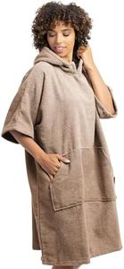 HOMELEVEL Poncho con capucha - Ponchos de algodón unisex con bolsillo para mujer y hombre adulto - Para surf playa natación - Talla S a XL