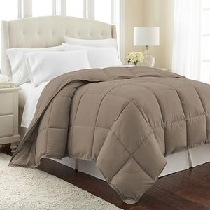 Southshore Fine Living, Inc. King Size Down Alternative Comforter, Oversized Cal/King Comforter, Hotel Bedding, All Season, Wrinkle Free Bedding, Dark Taupe Comforters