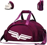 FIORETTO 30L Sports Gym Duffle Bag with Wet Pocket & Shoe Compartment, Weekender Hospital Overnight Bag for Women, Sports Holdall Backpack