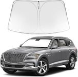 Proadsy 2024 Upgrade Windshield Sun Shade Custom Fit 2021-2023 2024 Genesis GV80 Foldable Front Sunshade Protector Sun Visor Blocks UV Rays Keep Car Cooler