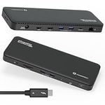 Plugable Thunderbolt 4 Dock with 100W Charging, Thunderbolt Certified, Laptop Docking Station Dual Monitor Single 8K or Dual 4K HDMI for Windows and Mac, 4X USB, Gigabit Ethernet (TBT4-UD5)