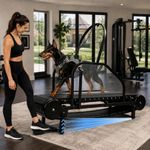 HSAUPI Dog Treadmill, Self-Powered Dog Slatmill for Large Dogs