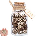 Funny Gifts - Jar of Fucks, Ideas Gifts Fucks to Give, Cutout Fuck Wooden Letters, Gag Prank Gifts for Birthday Anniversary Women Men Girl Boy Best Friends, Office Desk Decor Accessories (5 oz)