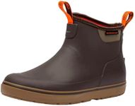 Grundens Men’s DECK-BOSS Ankle Boot | Durable, Waterproof, Dark Brown, 9