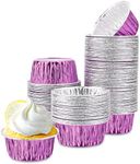 La Casa PINK Aluminum Foil Ramekin Cups (50ml) for Muffins, Cupcakes, Puddings & Desserts | Pack of 30 Cups |