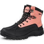 @R CORD Waterproof Womens Hiking Boots Breathable Rubber Outsoles Trail Mountain and Backpacking Bootss Pink Size 7.5