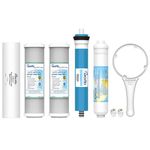 Puroflo 5 Stage Reverse Osmosis Complete at-Home Filter Replacement Set (5 Filters + 1 Wrench)