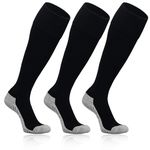 KOZR Soccer Socks,3 Pairs Football Socks for Kid to Adult,Baseball Socks Delivering Superior Comfort and Durability on the Field