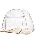 QWORK Mosquito Net For Bed, Pop Up Mosquito Net, Foldable Double Door Mosquito Curtain,150 * 200 * 150cm