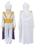 Aladdin Cosplay Adult Men Arabian Prince Costume Men Fairy Tale Suits with Feather Hat (Small, Style 1)