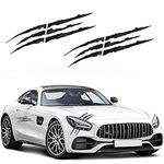 Claw Marks Funny Car Decals Car Headlight Decal Car Stripe Decals Monster Scratch Graphics 400x100mm 2Pcs (Black)