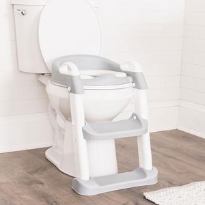 Toddler Potty Seat Trainer with Step Ladder, Soft, Comfortable, Cushioned Seat, Easy to Clean, Adjustable, Collapsible for Storage
