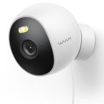 WUUK Security Camera Indoor/Outdoor, 4MP Wired Smart Camera, Facial Recognition, Color Night Vision, Spotlight, No Monthly Fee, Magnetic Mount, 2.4 GHz WiFi Only, Compatible with Alexa and Google Home