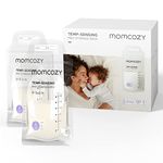 Momcozy Storage Bags 120 PCS, Temp-Sensing Discoloration Breastmilk Storing Bags, Disposable Milk Storage Bag with 6oz Self Standing, No-Leak Milk Freezer Storage Pouches