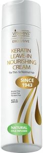 Vitamins Keratin Leave In Conditioner Moisturiser - Thin to Normal Hair Care Moisturising Hydrating Anti Frizz Detangler Cream for Dry Damaged Curly Hair