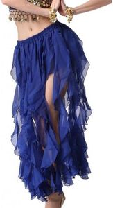 ZLTdream Belly Dance 16PCS-Curling Jellyfish Skirt for Girls andWomen Belly Dancing Outfits Blue