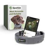 Longer Battery Life, SpotOn GPS Dog Fence, App Based Wireless Dog Fence Collar, Waterproof, Accurate & Reliable GPS Dog Fence System, Virtual Dog GPS Tracker for All Terrain Medium/All Carriers