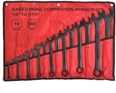 WINMAX TOOLS AUTOMOTIVE 16 Piece SAE Combination Wrench Set, 1/4" to 1-1/4" SAE Wrench Set with Roll Up Pouch