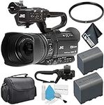 JVC GY-HM180 GY-HM180U Ultra HD 4K Camcorder + BNV-F823 Replacement Lithium Ion Battery + 62mm UV Filter + Carrying Case + Deluxe Cleaning Kit + Fibercloth Bundle