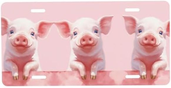 FeHuew Pig Feet on Wall License Plate Front Car Decorative Novelty Auto Plate Car Tag Vanity Gift Metal Aluminum Plate for Women/Man 12x6 inch Wall Decor