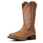 ARIAT Women's Hybrid Rancher Waterproof Western Boot, Pebbled Tan, 8