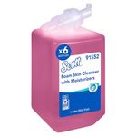 Kimberly-Clark Professional Scott® Foam Hand Soap with Moisturizers (91552), 1.0 L Pink, Floral Scent Manual Hand Soap Refills for compatible Scott® Essential Manual Dispensers (6 Bottles/Case)