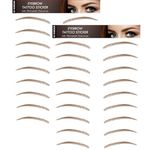 Yesallwas 2 Sheets Eyebrow Tattoo Brown tattoo brow Stick on Eyebrows for Men Women False Eyebrows Transfer Stickers 4D Hair -like Eyebrow Makeup(BROWN-15)