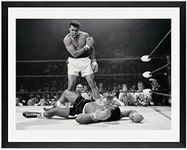 Muhammad Ali Wall Art Posters Framed vs Sonny Liston Picture frame 14x18