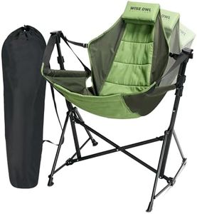 Wise Owl Outfitters Ultimate Comfort Camping Hammock Chair - Adjustable Height, Backrest, and Padded Seat - Perfect for Short & Tall Adventurers - Green