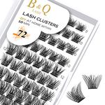 Cluster lashes 72 Clusters B&Q Lash Clusters C D Curl Individual Cluster Lashes Mega Volume Eyelash Clusters DIY Lash Extensions Soft Fluffy Cluster Eyelash Extensions (NM-D-8-16MIX)