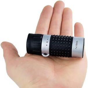 QYINXIU 7x18 Pocket Monocular, Ideal Handheld Telescope for Adults and Kids, Low Light Night Vision (Silver)