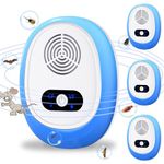 PKBD Ultrasonic Pest Repeller, 4 Packs Mouse Repellent Plug in with Night Light, 4 Modes, Effective Against Rodent, Insect, Mosquito, Mice, Ant, Spider, Roach, Safe To Human and Pets