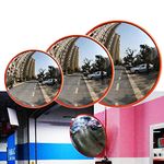 Traffic Mirror for Driveway Road Safety and Shop Security, 130 Degree Wide Angle Convex Mirror 45CM, Home Office Garage Hospital Alley Car Park Traffic Security Round Blind Spot Mirror