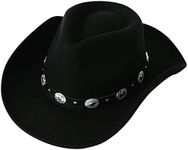 Lanzom Women Men Felt Wide Brim Wes