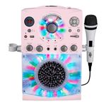 Singing Machine SML385UP Bluetooth Karaoke System with LED Disco Lights, CD+G, USB, and Microphone, Rose Gold/Frosted Pink [Amazon Exclusive]