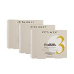 Zita West Vital DHA with Omega 3 + Zinc for Fertility - Essential Multivitamins for Preconception, Pregnancy & Breastfeeding -Three Months Supply (Pack of 3, 3 x 60 Capsules)